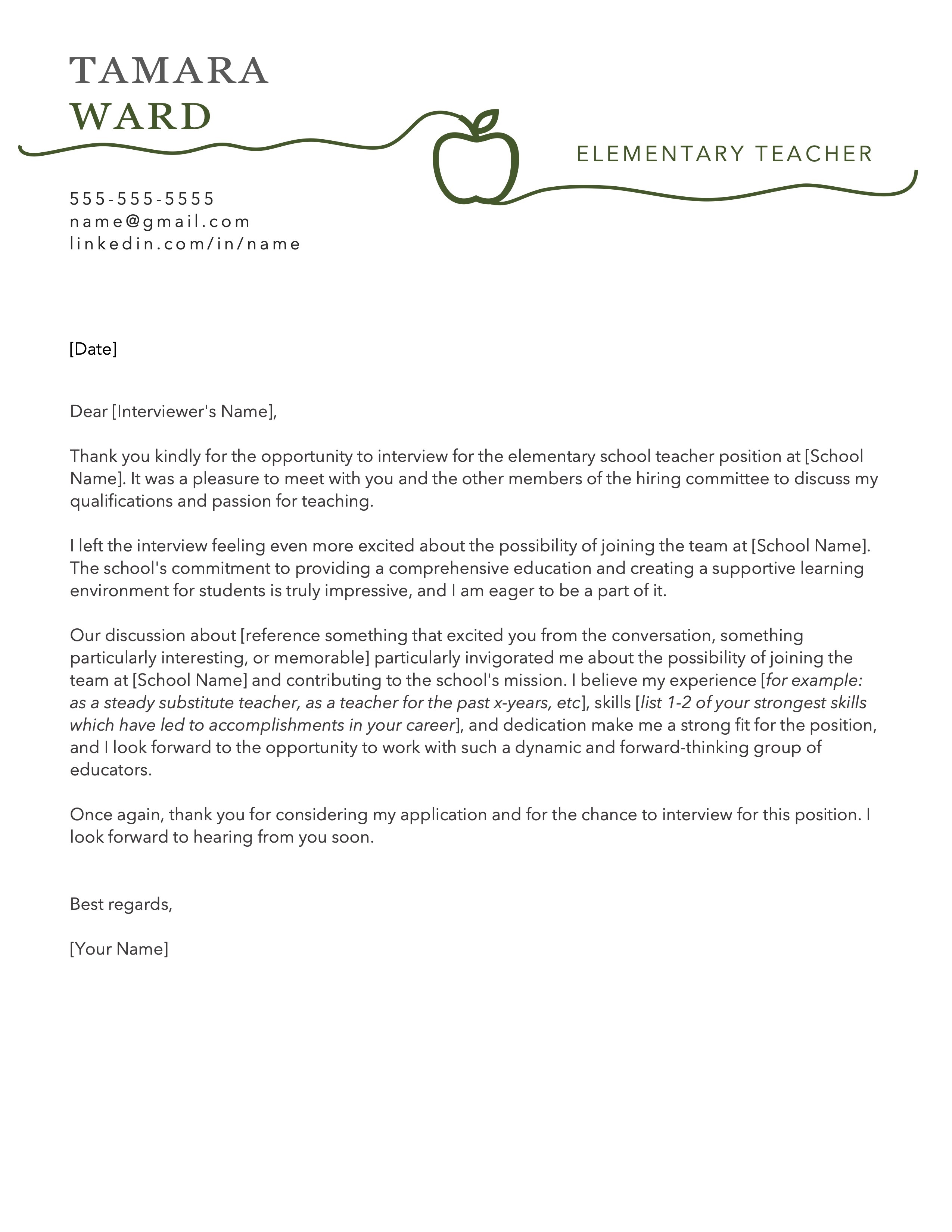 Thank You Letter